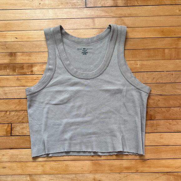 Brandy Melville Tops - Brandy Melville Connor Tank Top - One Size - Grey/Light Khaki/Taupe Colour